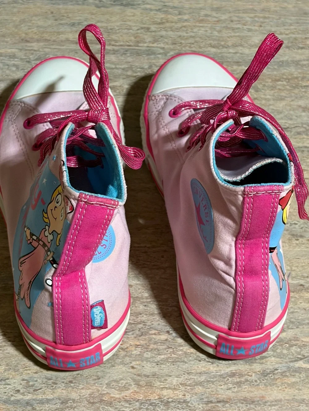 Converse All Star Chuck Taylor Dr. Seuss Cindy-Lou Who Pink High-Top Sneakers